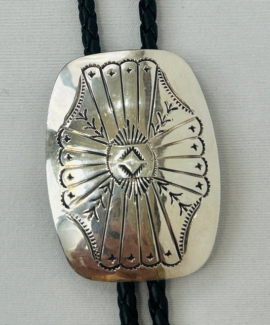 Sterling Etched Bolo